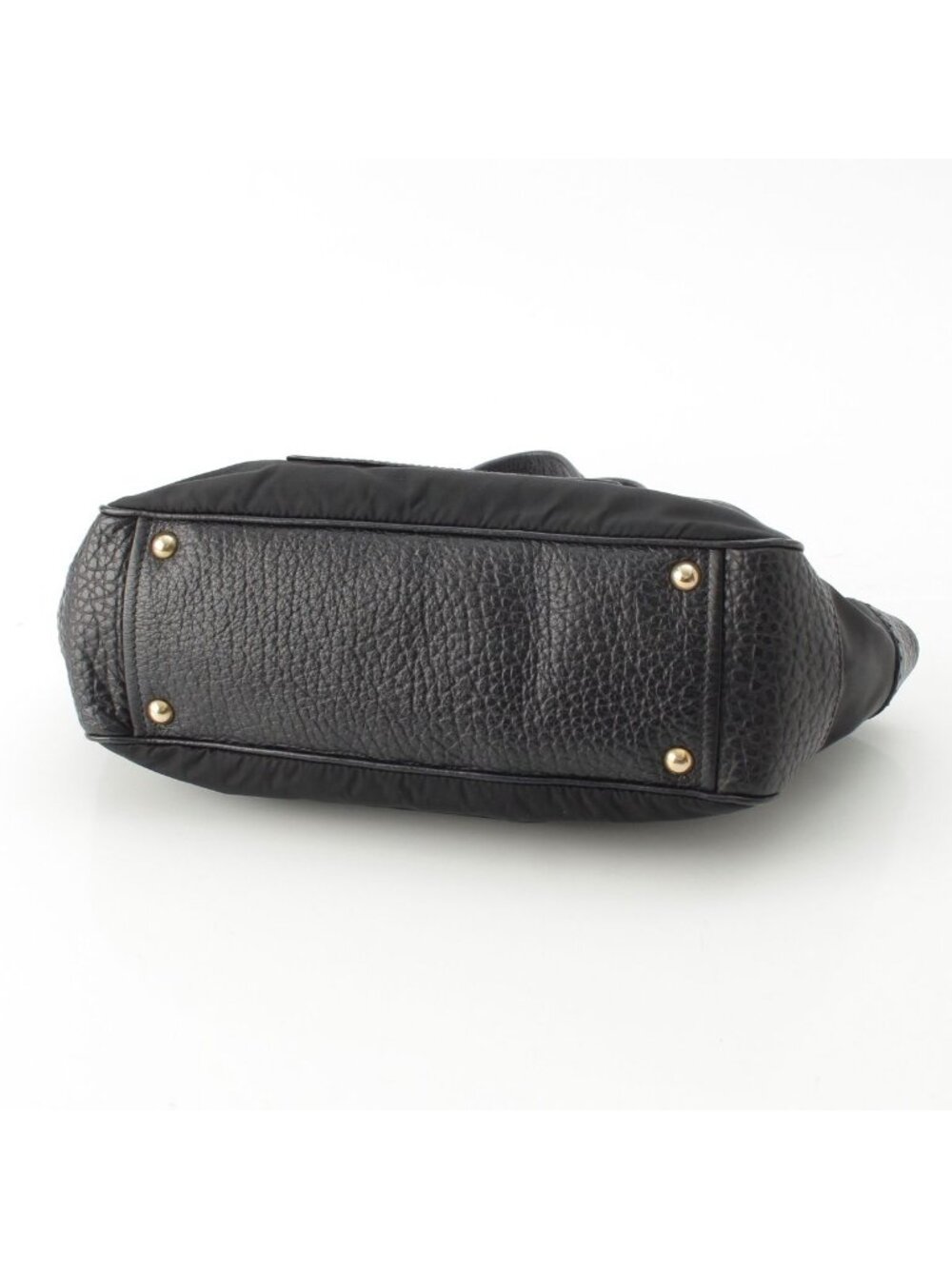 Prada Leather Nylon Trim Handbag Black - Picture 6 of 10